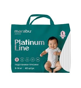 Позгузники-трусики MARABU, Platinum Line размер L (9-14 кг), 40 шт