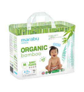 Подгузники-трусики MARABU Organic bamboo, размер M (6-11 кг), 46 шт