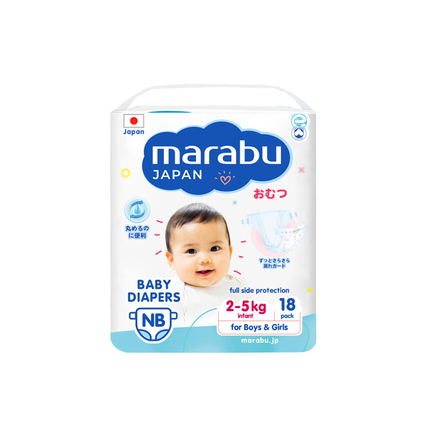 Подгузники MARABU Platinum Line, размер NB, (2-5 кг), 18 штук