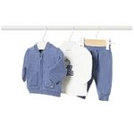 Mayoral комплект 3ед:  кофта, джемпер, штаны. Цвет: Синий/Белый 2683/68 