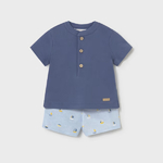 Mayoral  Комплект футболка-поло и шорты, син/голуб 1281/47