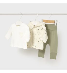 Mayoral 2631/48 Комплект 3ед. Куртка с капюшоном/джемпер/брюки (белый/зелёный) Mayoral 2631/48 Комплект 3ед. Куртка с капюшоном/джемпер/брюки (белый/зелёный)