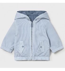 Mayoral  Куртка с капюшоном, голубая/в полоску 1484/52
