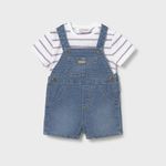 Mayoral Комплект футболка и джинсовый комбинезон. 1623/48