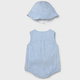 Mayoral  Комплект боди и панама, голубой в полоску 1614/18
