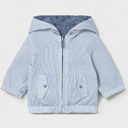 Mayoral  Куртка с капюшоном, голубая/в полоску 1484/52