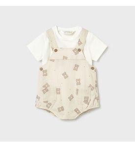 Mayoral  Комплект футболка и полукомбез, молоч/беж. 1621/32