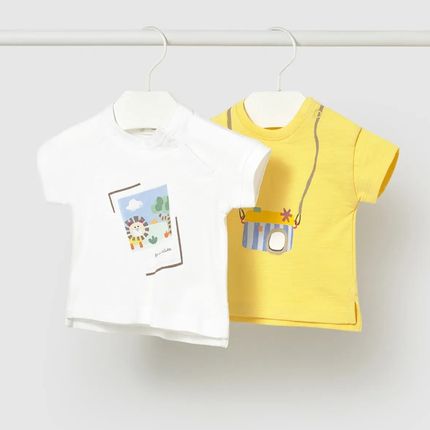 Mayoral 1074/16 Комплект футболок 2шт. Жёлто/белый 1074/16