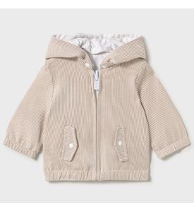Mayoral  Куртка с капюшоном, белая /в полоску 1484/53