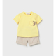 Mayoral Комплект футболка и шорты 2шт. белo-жёлтый/обитатели саванны 1652/37 Mayoral Комплект футболка и шорты 2шт. белo-жёлтый/обитатели саванны 1652/37