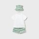 Mayoral  Комплект 3ед. футболка, шорты и панама, бело/зелёный, черепаха 1276/39