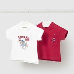 Mayoral Комплект футболок 2шт. Красно/белый 1074/15 