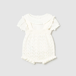 Mayoral Комплект блузка и полукомбинезон молочный  1637/66 