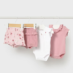 Mayoral  Комплект боди и шорты 2шт. бело-розовый 1640/48