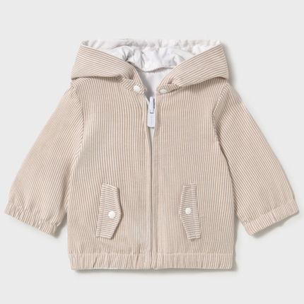 Mayoral Куртка с капюшоном, белая /в полоску 1484/53 Mayoral Куртка с капюшоном, белая /в полоску 1484/53