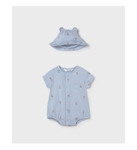 Mayoral  Комплект песочник и панама, голуб/собачки 1606/95