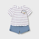 Mayoral  Комплект футболка и шорты 2шт. голуб/бел/красн 1627/76