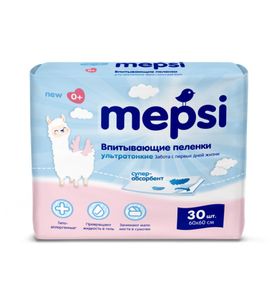 Mepsi Пеленки детские впитывающие абсорбент 60х60 №30 шт/уп.