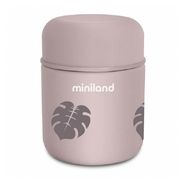 Miniland Детский термос для еды и жидкостей Terra Thermos, 280 мл, бежевый/листья