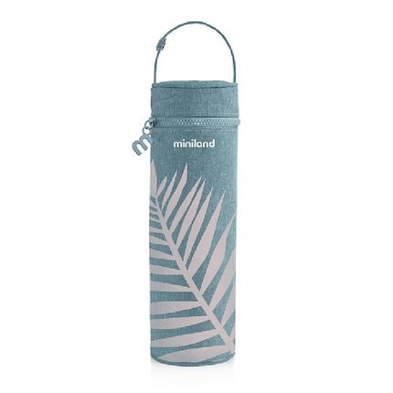 Miniland Термо-сумка для бутылочек Terra, 500 мл, бирюзовый/пальмы