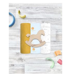 Сет из 3х пелёнок Mjolk Hello Mommy/Новый день/Mustard (120см*85см)