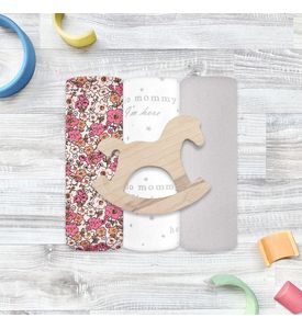 Сет из 3х пелёнок Mjolk Bloom/Hello Mommy/White Sand (80см*80см)