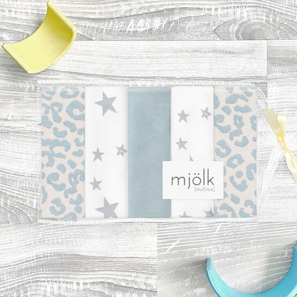 Набор платочков-слюнявчиков Mjolk Blue Leopard (20см*20см)