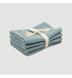 Сет из 4х муслиновых салфеток Mjolk Gray Blue (25*25см)