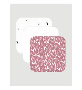 Сет из 3х муслиновых салфеток Mjolk Botanica/White/Ночное небо (23см*23см)