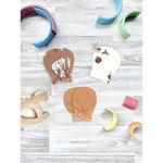 Mjolk Рукавички-антицарапки Слоники оригами/Camel/Жёлуди, сет из 3х пар