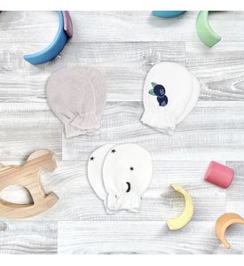 Mjolk Рукавички-антицарапки Голубика/White Sand/Ночное небо, сет из 3х пар Mjolk Рукавички-антицарапки Голубика/White Sand/Ночное небо, сет из 3х пар