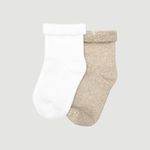 Носки детские махровые Mjolk White/Beige, сет из 2х штук Носки детские махровые Mjolk White/Beige, сет из 2х штук
