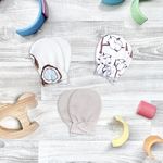 Mjolk Рукавички-антицарапки Кокосы/Хлопок/White Sand, сет из 3х пар