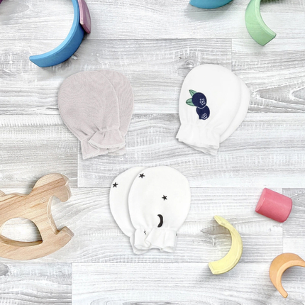 Mjolk Рукавички-антицарапки Голубика/White Sand/Ночное небо, сет из 3х пар