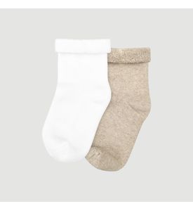 Носки детские махровые Mjolk White/Beige, сет из 2х штук Носки детские махровые Mjolk White/Beige, сет из 2х штук
