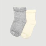 Носки детские махровые Mjolk Grey/Cream, сет из 2х штук Носки детские махровые Mjolk Grey/Cream, сет из 2х штук