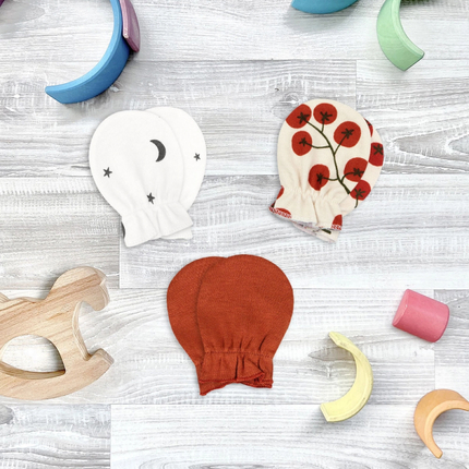 Mjolk Рукавички-антицарапки Cherry Tomatoes/Ночное небо/Paprika, сет из 3х пар