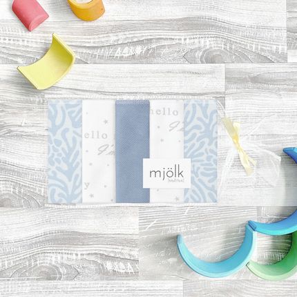 Набор платочков-слюнявчиков Mjolk Рифы (20см*20см)