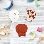 Mjolk Рукавички-антицарапки Cherry Tomatoes/Ночное небо/Paprika, сет из 3х пар Mjolk Рукавички-антицарапки Cherry Tomatoes/Ночное небо/Paprika, сет из 3х пар