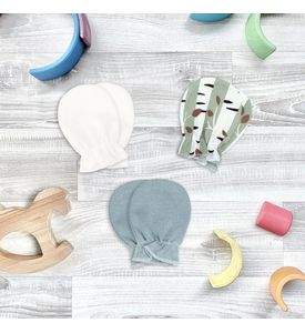 Mjolk Рукавички-антицарапки Birch Trees/Ecru/Magic Mint, сет из 3х пар Mjolk Рукавички-антицарапки Birch Trees/Ecru/Magic Mint, сет из 3х пар