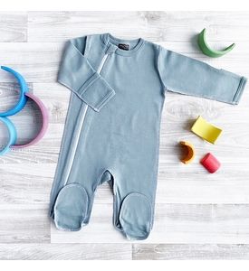 Комбинезон Mjolk Sleep and Play Baby Blue, швы наружу