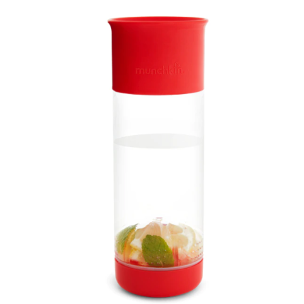 Munchkin бутылка 360° для фруктовой воды с инфузером 591мл. Красный