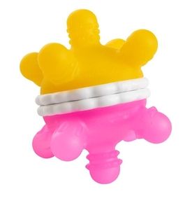 Munchkin игрушка-прорезыватель Мячик розовый/желтый 6+