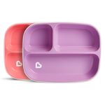 Munchkin Тарелки детские секционные Splash™ 2шт. с 6 мес., розовая фиолетовая 1244802 PP
