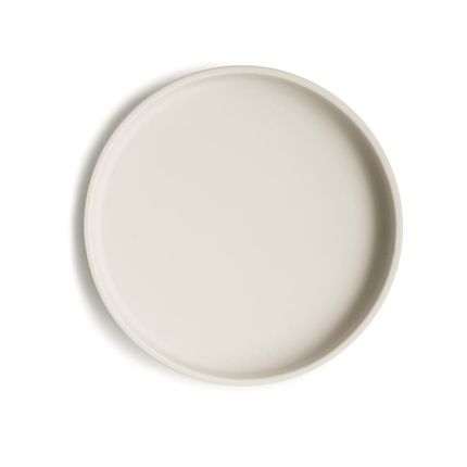 MUSHIE Силиконовая тарелка на присоске Ivory M100210