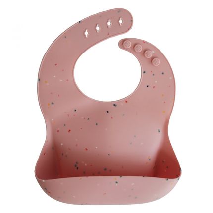 MUSHIE Cиликоновый нагрудник Powder Pink Confetti , Арт.2500249