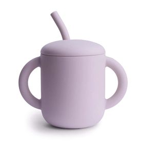 MUSHIE Чашка-поильник с трубочкой Soft Lilac 2470442