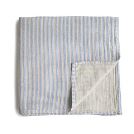MUSHIE Муслиновая пеленка Blue Stripe, 120x120 см 2200291