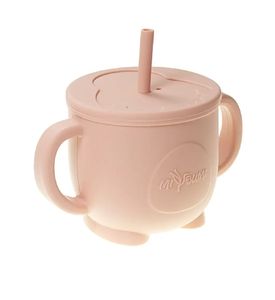 Miyoumi  Силиконовая чашка-поильник с силиконовой трубочкой, Румяна P0002/244