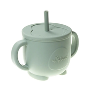 Miyoumi  Силиконовая чашка-поильник с силиконовой трубочкой, Шалфей P0002/250